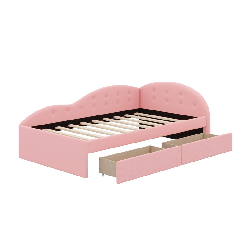 Lit de jour Janeal, Lit simple, Rose