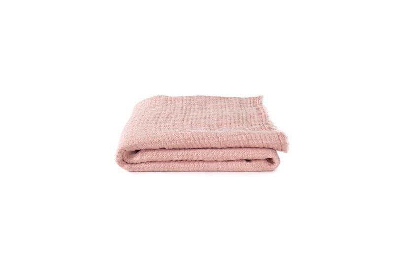 Simple Throw Blanket, Blush, 70" L x 50" W