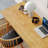 Burlywood Rectangular Solid Wood desk-114884219