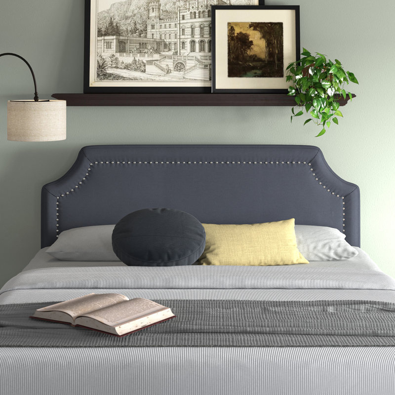 Tête de lit tapissier Aiiden, Double / Grand, Gris aimant