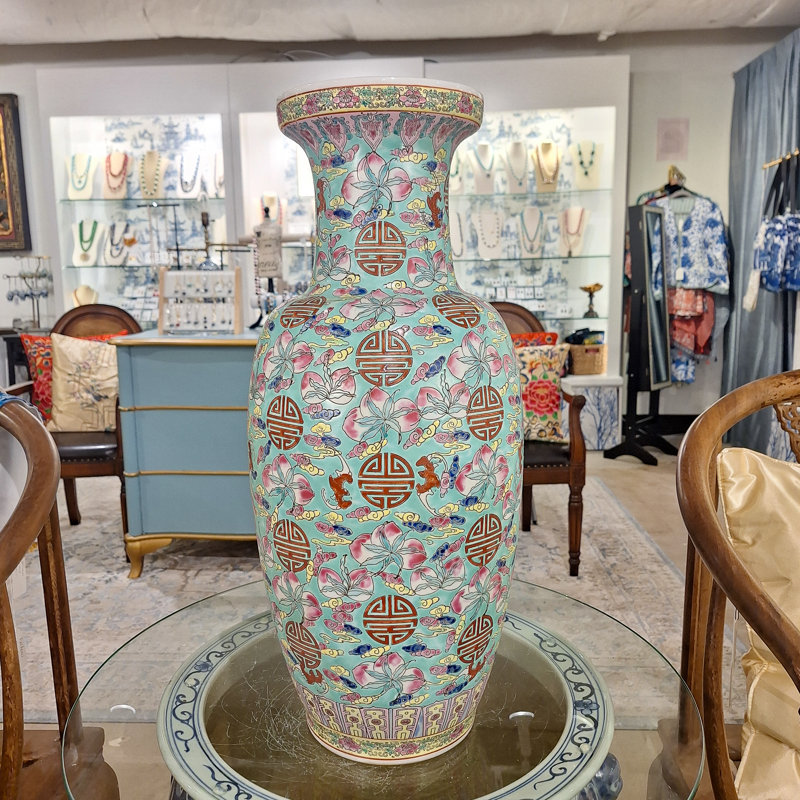 Turquoise Longevity Medallion Vase