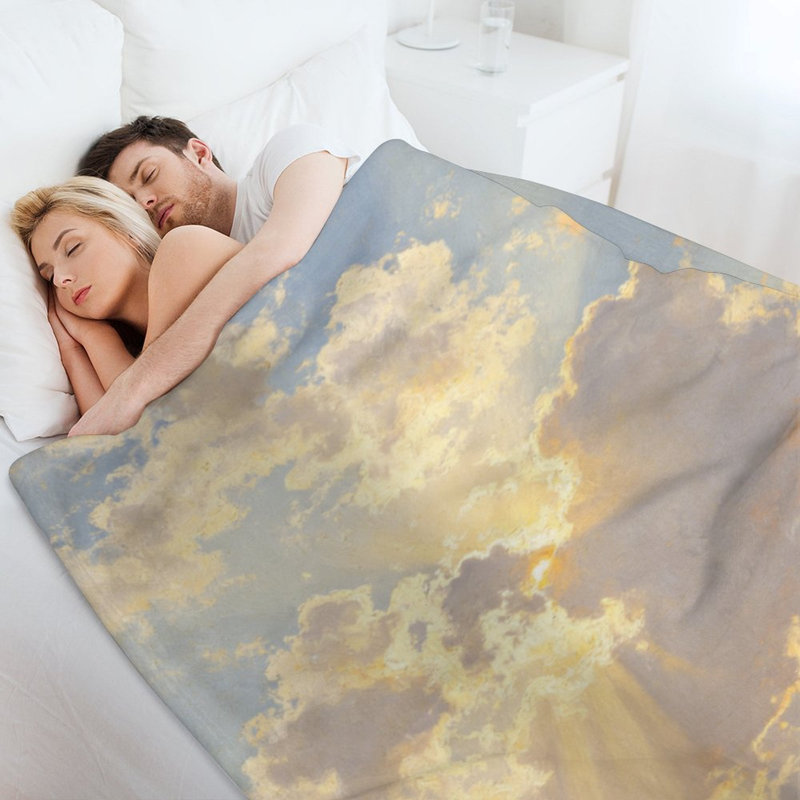 Jeté en flanelle Sunlight Clouds Art, 60 x 80 po