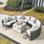 Ensemble de conversation modulaire avec coussins 8 personnes Payten