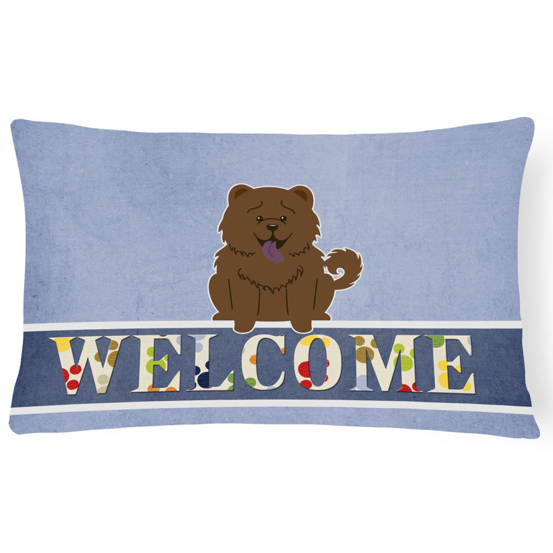  Coussin Chow Chow Welcome, Chocolat