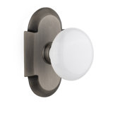 Cottage Plate with White Porcelain Door Knob