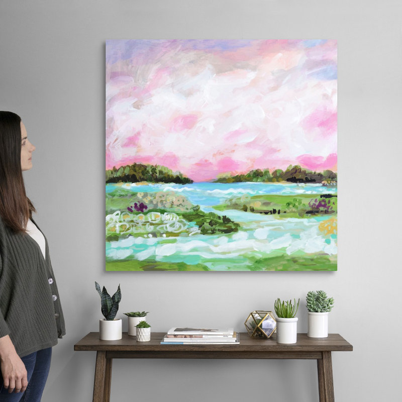 Surfscape VIII par Karen Fields - reproduction d'art, H 36 po x l 36 po x P 1,25 po, Toile tendue