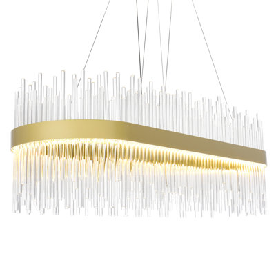 Lustre Medallion Gold pour salle à manger, cuisine ou salle de divertissement - Luminaire DEL intégré avec chaîne réglable