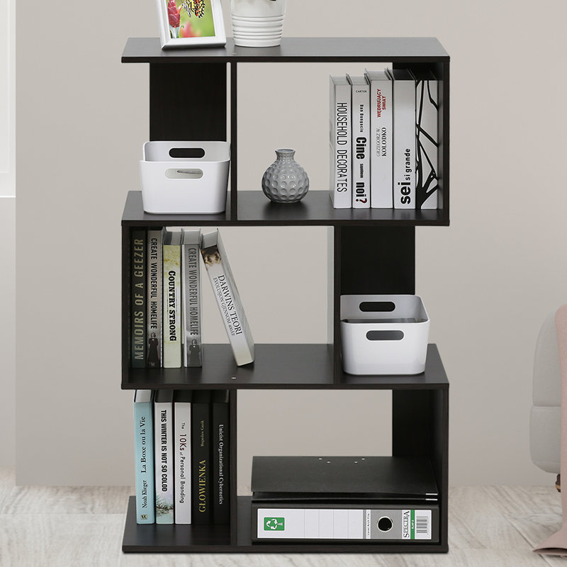 95.1 cm H x 60.1 cm W Geometric Bookcase