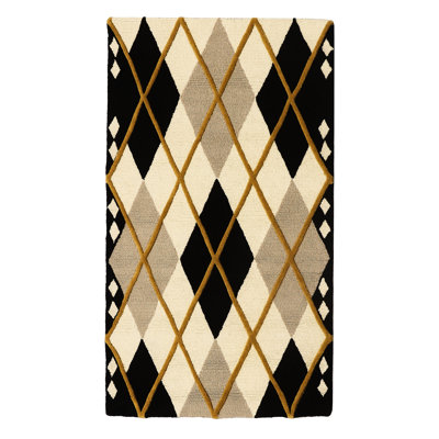 Cream Argyle Rug