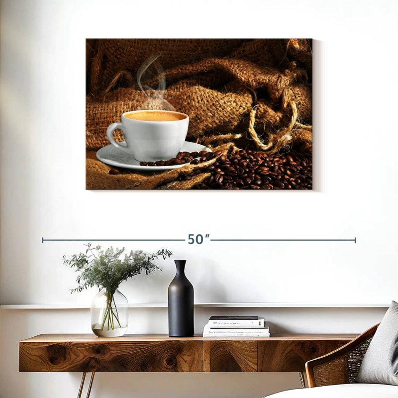 Yarlin Beans And Steaming Coffee