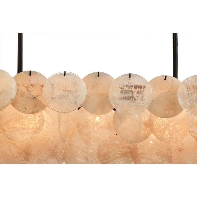 Luna 5 - Light Pendant, Polished Brass, Smoke Quartz, 42"