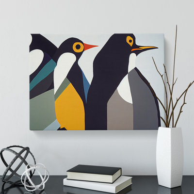 Penguins Abstract - Wrapped Canvas