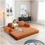 Canapé-lit pliant convertible 2-en-1, canapé-lit en velours côtelé moderne avec 2 * coussins, canapé-lit futon rembourré avec lit escamotable avec lit escamotable, canapé-lit modulaire pliant pour le salon orange-57595087