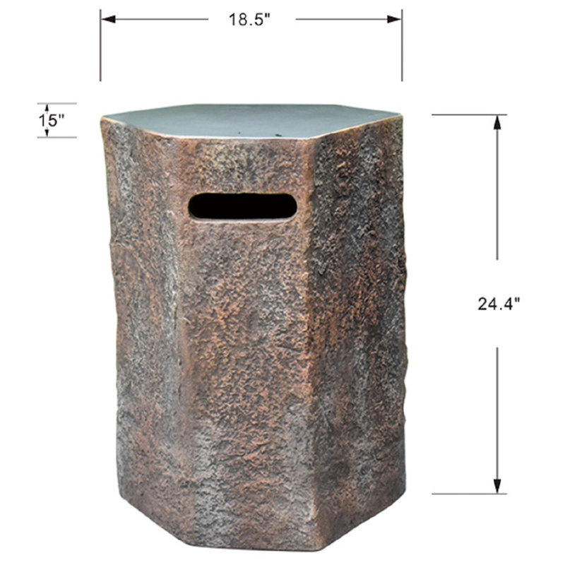Columbia Fire Pit Propane Tank Cover, 24.4" H x 18.5" W x 18.5" D