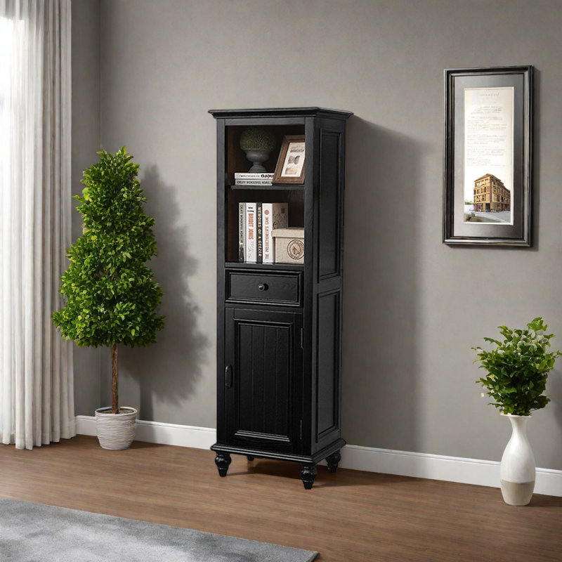 Black storage cabinet
