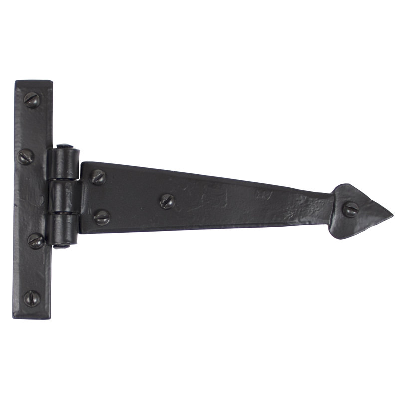 Pair Door Hinges, Black, 10.2cm H x 18cm W x 1.3cm D