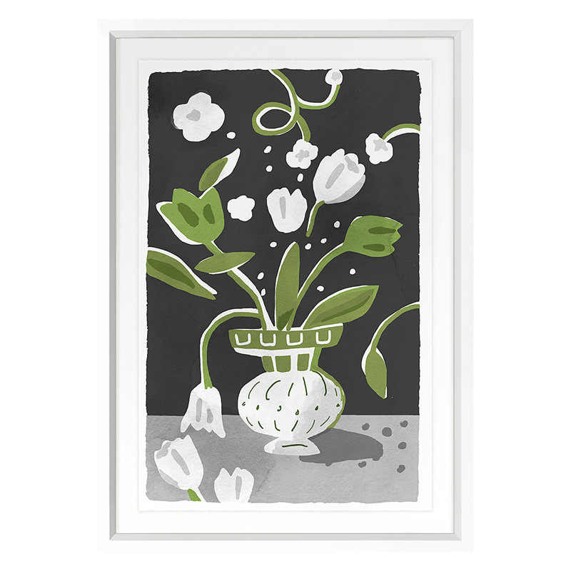 Peterloon Smidge Print by Dana Gibson, 40" H x 28" W x 1.25" D, White