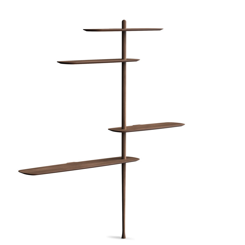 Étagère Unica H 77,16 po x l 70 po x P 11,8 po, Noyer