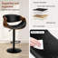 Upholstered Adjustable Height Counter Stool with Solid Wood Frame