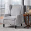 Fauteuil inclinable à poussoir avec dossier à oreilles, pieds fuselés en bois, fauteuil d'appoint de salon-325141458