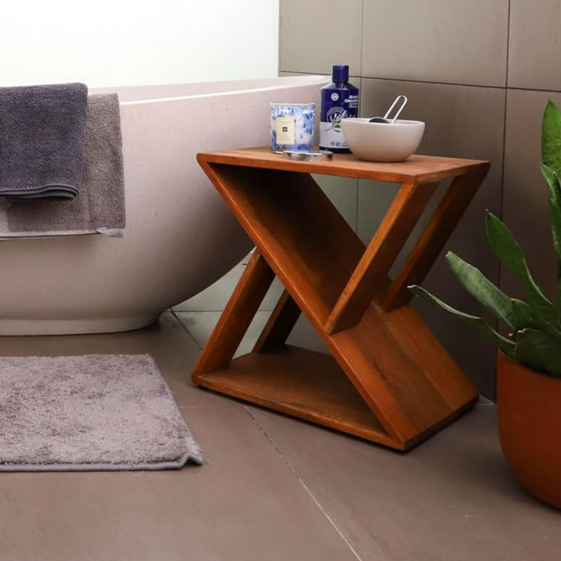 Tabouret d'appoint en bois massif Docia