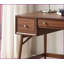 Bureau, bureau Mid-Century brun avec 3 tiroirs de rangement | Brun | Bois