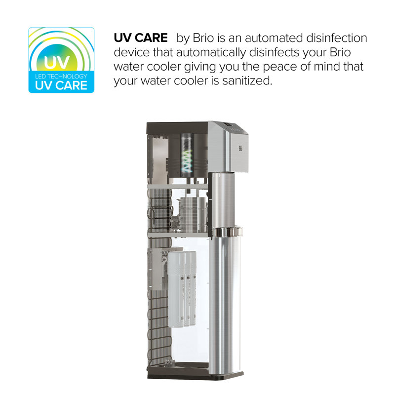 Brio Moderna Stainless Steel Bottleless Water Cooler with Filtration