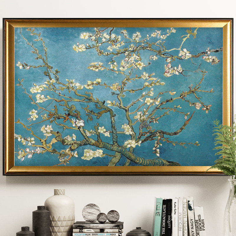 «Almond Blossom» par Vincent Van Gogh, reproduction d'art sur toile, H 29 po x l 41 po, Doré