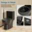Modern Matte Black One-Piece Toilet, Tornado Flush, 1.1/1.6 GPF Dual Flush, WaterSense Certified, ADA Height 17", Rimless Design, Soft-Close Seat