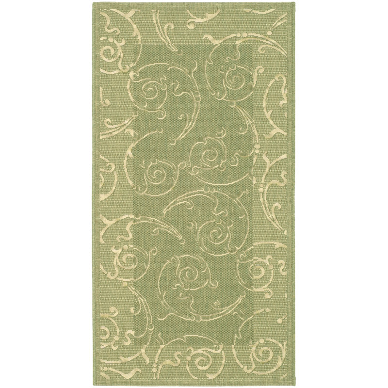 Davonia Performance Oriental Indoor/Outdoor Area Rug, Rectangle 2' x 3'7"