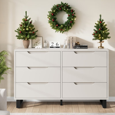 6/7 Drawer Dresser for Bedroom, Freestanding Wood Chest, Modern Storage Cabinet for Living Room, Entryway, Hallway
