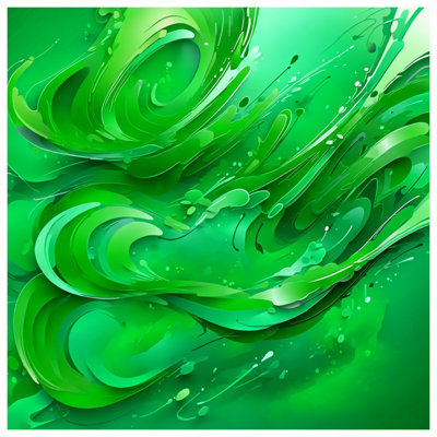 Green Swirling Waves Comforter