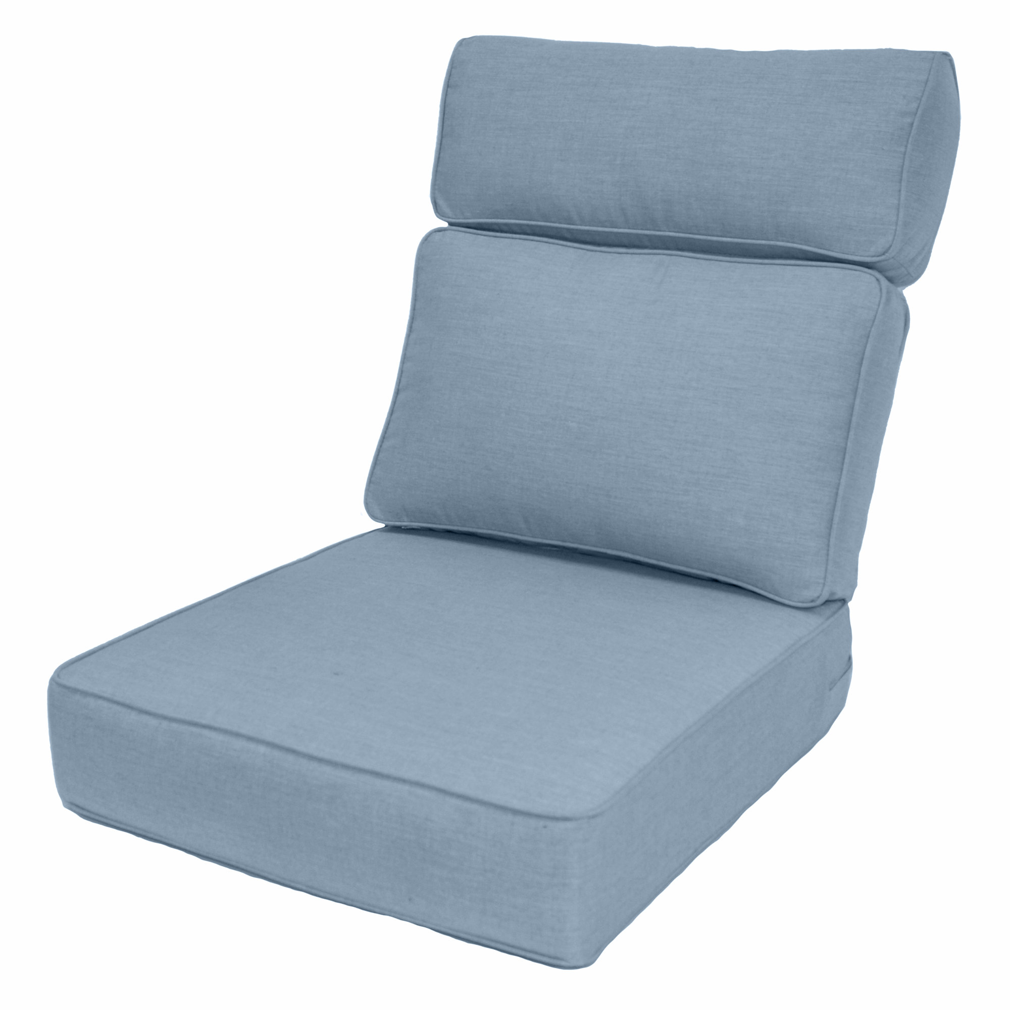 Sunbrella® Outdoor Lounge Chair Seat/Back Cushion, Spectrum Denim