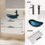 Ensemble de meuble-lavabo mural simple 30 po avec lavabo vasque en céramique Sharee, comptoir en bois manufacturé, robinet et bonde Sharee-1496029251