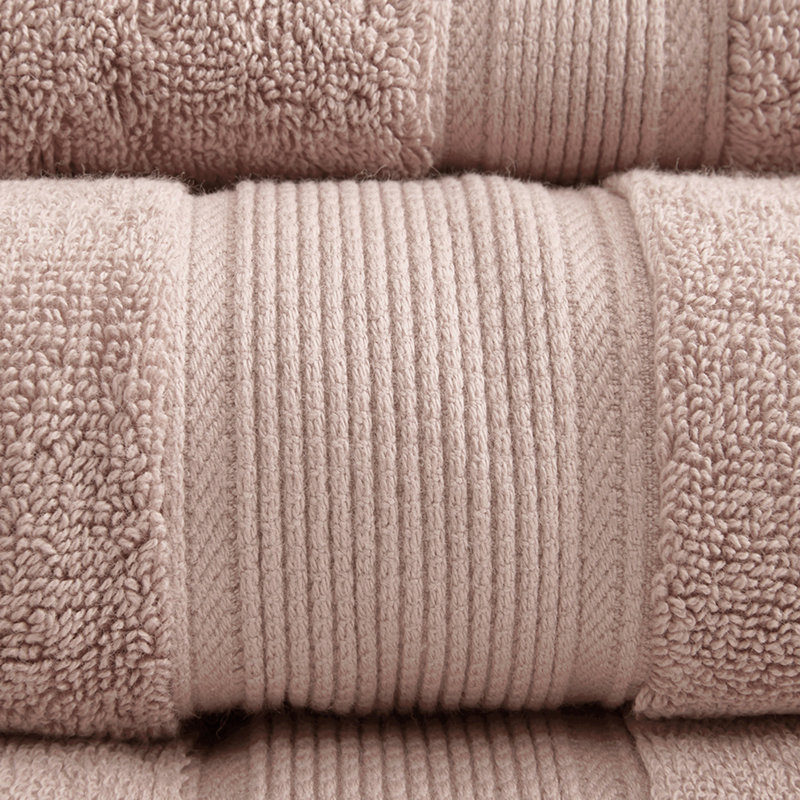 100% Cotton 8 Piece Antimicrobial Towel Set, Blush