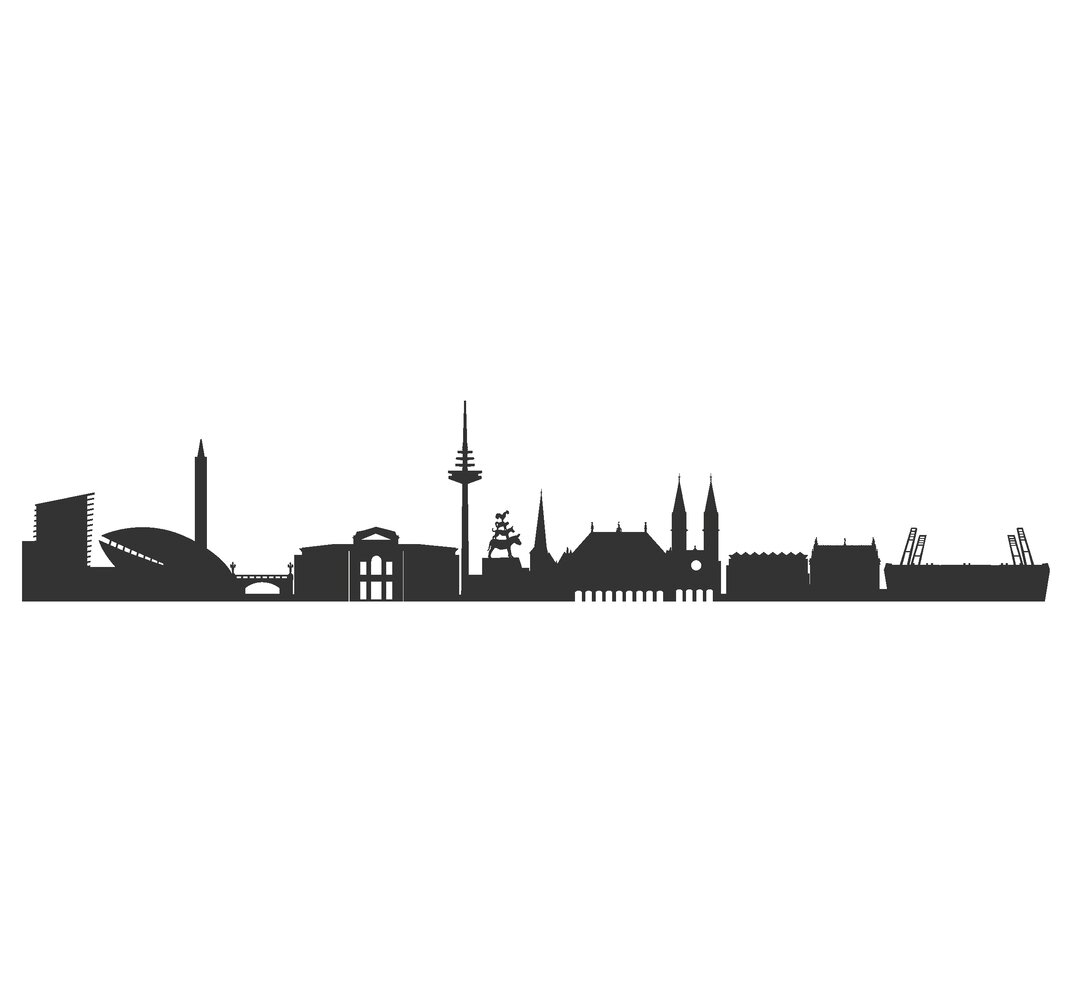 Wandaufkleber Skyline von Bremen