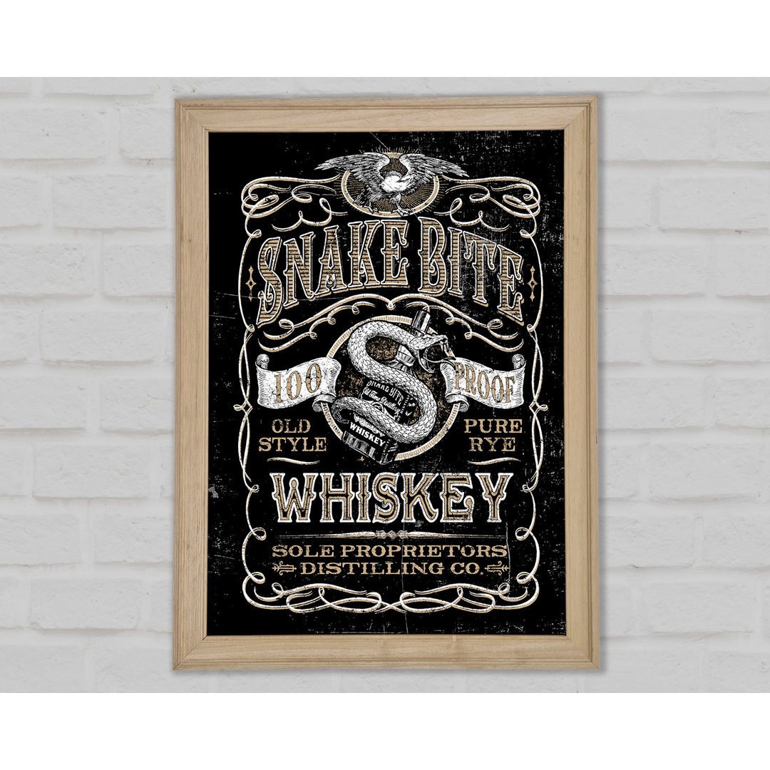 Gerahmtes Leinwandbild Snake Bite Whiskey