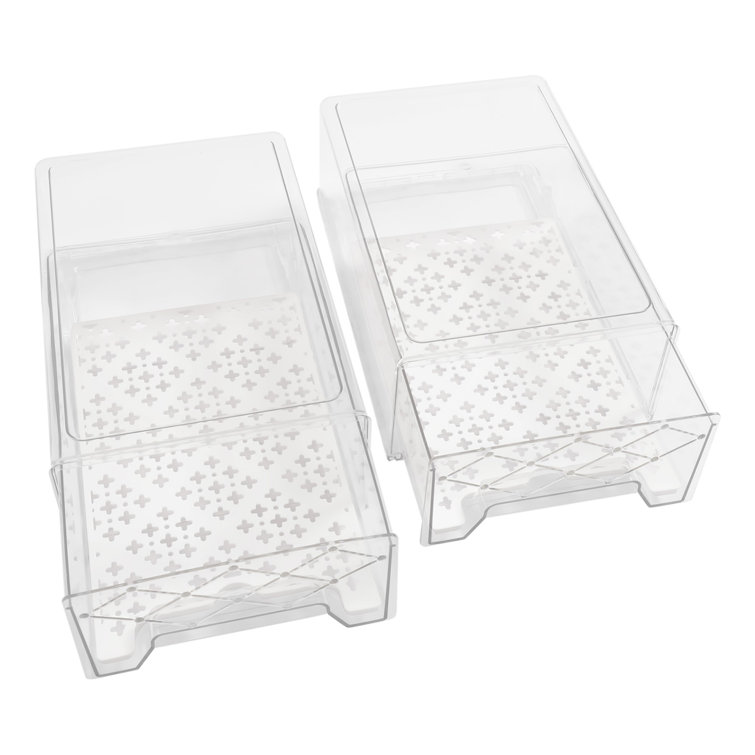 Refrigerator Organizer Bins Pull-Out Drawer Containers Prep & Savour