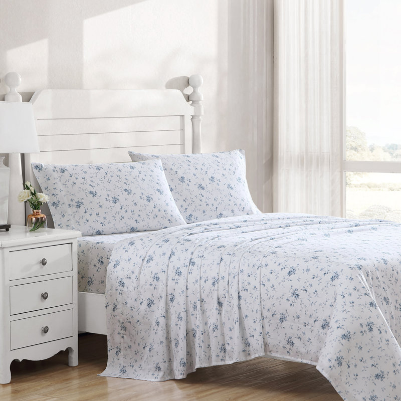 Tommy Hilfiger Cold Spring Reversible Cotton Duvet Cover Set, Ensemble de draps pour grand lit avec 2 taies d'or