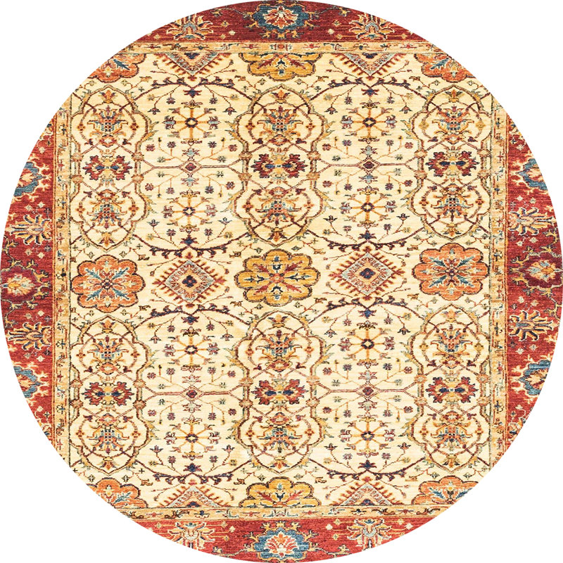 Abstract Indoor Rug, Round 4'