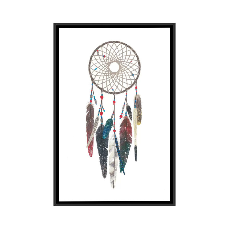 « dreamcatcher i », reproduction d’art sur toile, H 26 po x l 18 po x P 1,5 po, Toile avec cadre noir, Pas de tapis