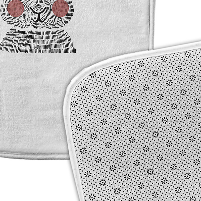Tapis de bain Byrdsong, L 21 po x L 34 po, Bleu sarcelle