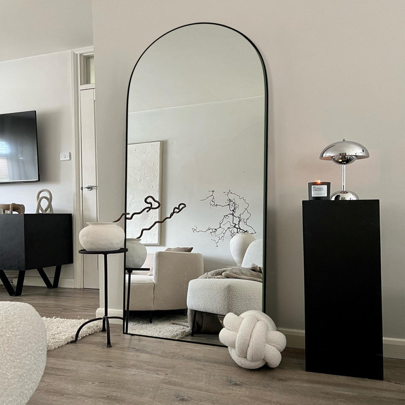 Miroir sur pied pleine longueur Classic, H 71 po x l 28 po, Noir