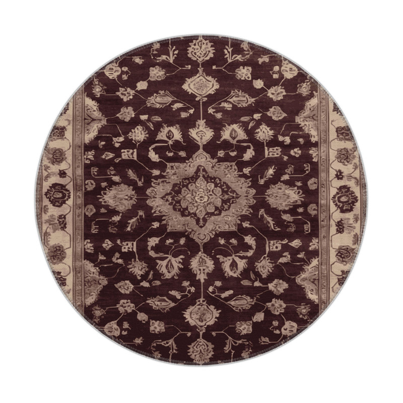 Overdyed Brown Indoor and Outdoor Area Rug, Rectangle 5' x 7'