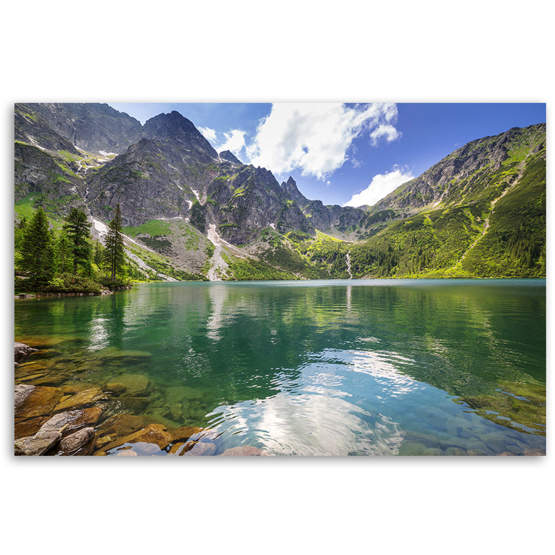 Leinwandbild, Mountain Lake Trees Natura