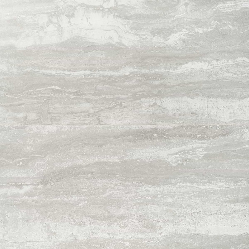 Basic Travertine 24x48 Matte Porcelain Tile, Silver