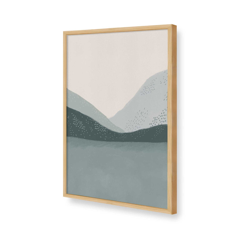 Impression sur toile, "Minimal Patterned Mountains 01" par Garima Dhawan, H 40 po x l 30 po, Tanné