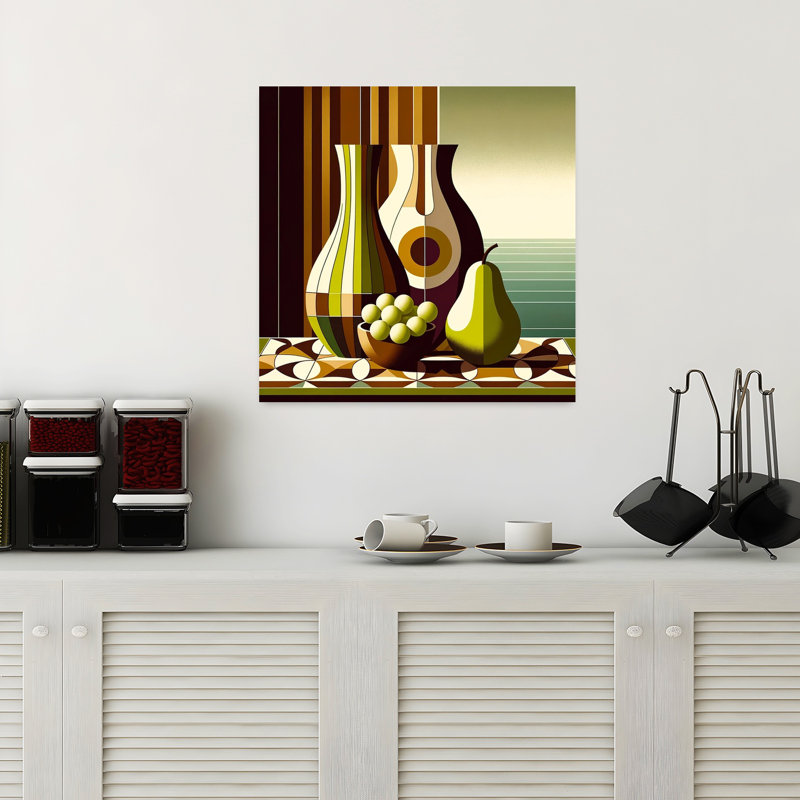 Art contemporain, art moderne de fruits, H 18 po x l 18 po