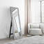 Shyfoy 55x160cm Full Length Mirror Silver Dressing Mirror Glass Flat Mirror Free Standing