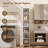 Abdullah 6-Tier Foldable Plastic Storage Cabinet With Clear Doors And Removable Shelves